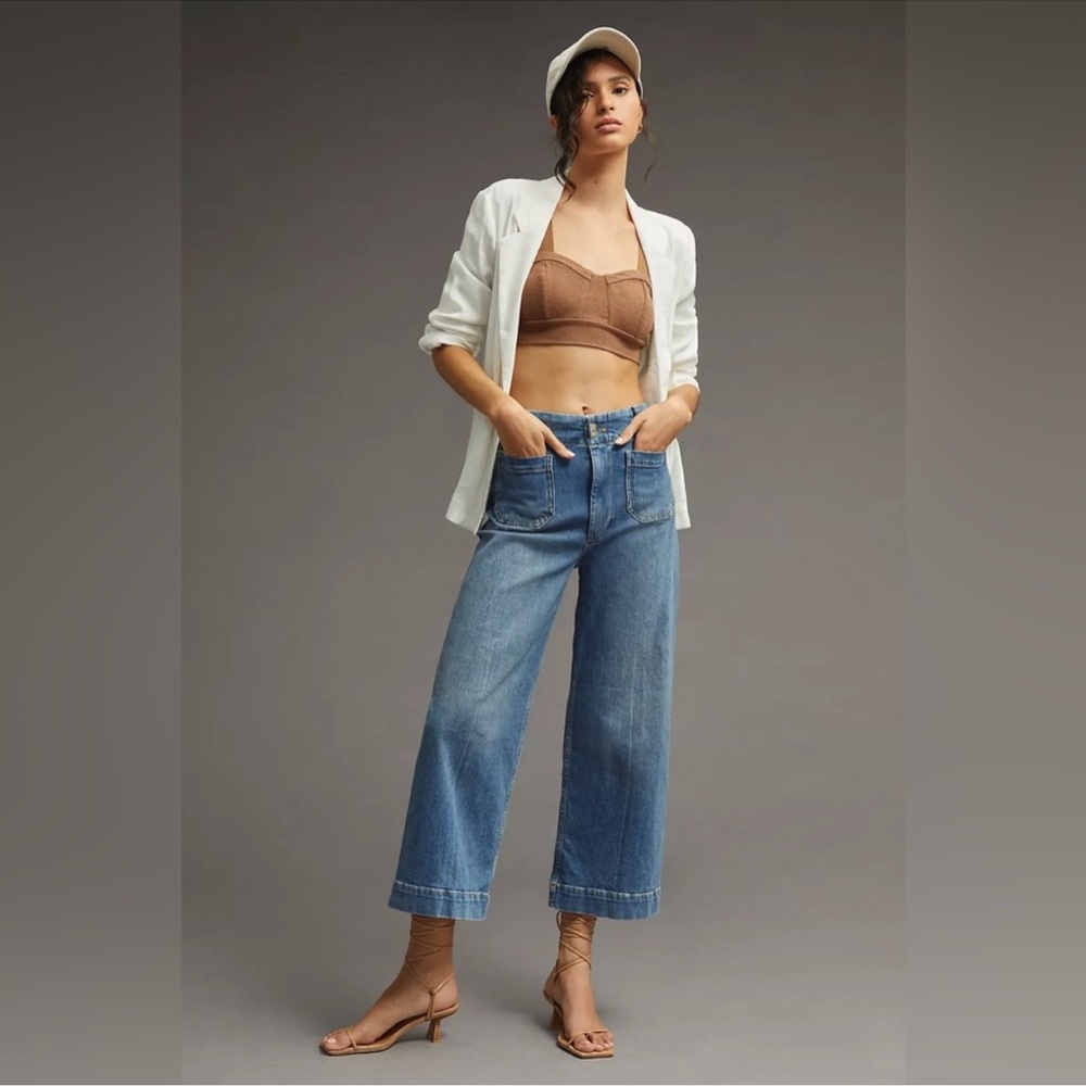 Pilcro and the Letterpress Light Blue Cropped Jeans